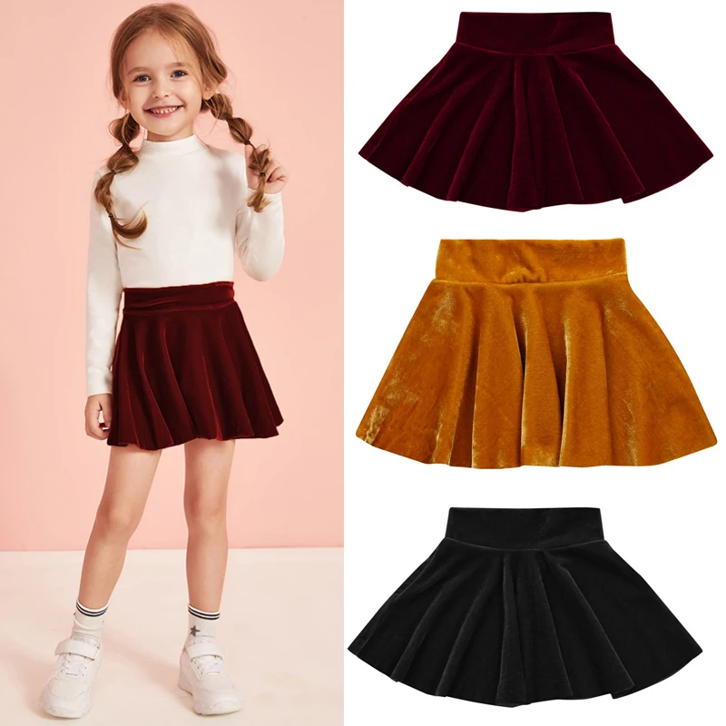 Fall Winter Wine Black Gold Velvet Kids Girls A-Line Short Mini Flared Skirt Children Girl High-Waist Solid Color Pleated Skirts, Black , wine, gold
Fall Winter Wine Black Gold Velvet Kids Girls A-Line Short Mini Flared Skirt Children Girl High-Waist Solid Color Pleated Skirts, Black , wine, gold