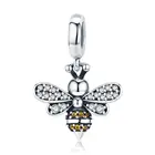 Top quality S925 Cute bee sterling silver insects charms pendants