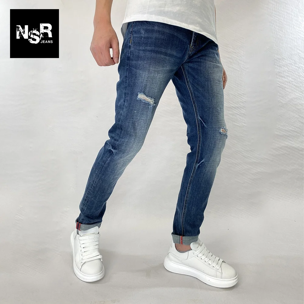 Nsr Bo60011 New Arrival Men's Jeans Ripped Slim Denim Trousers Fashion Distressed Feet Pants, Customized color
Nsr Bo60011 New Arrival Men's Jeans Ripped Slim Denim Trousers Fashion Distressed Feet Pants, Customized color