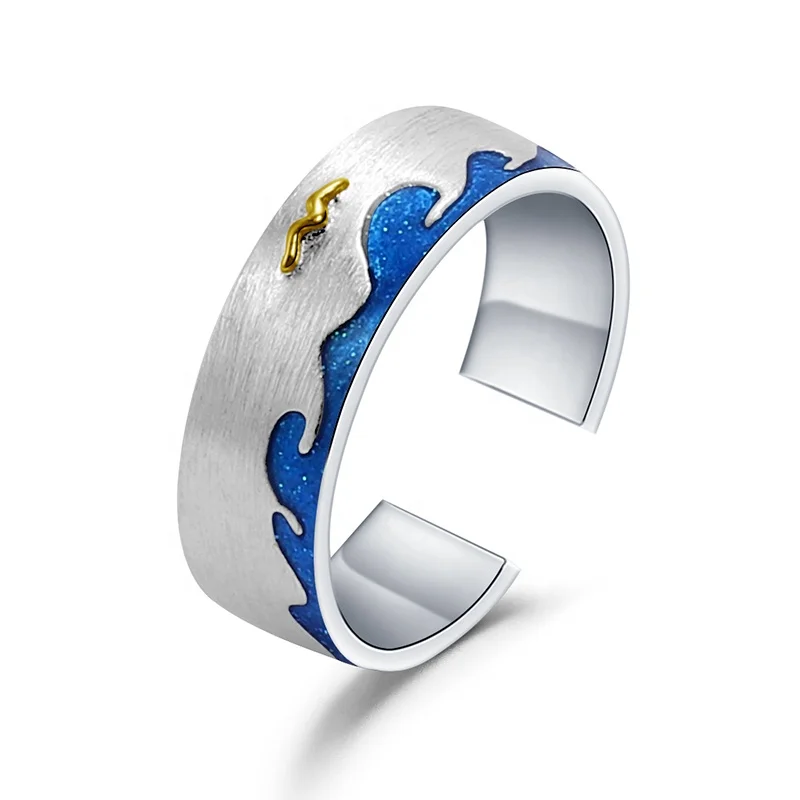 Abiding Handmade Enamel Open Fashion Engagement Couple Rings 925 Sterling Silver Men Adjustable Ring Jewelry
Abiding Handmade Enamel Open Fashion Engagement Couple Rings 925 Sterling Silver Men Adjustable Ring Jewelry