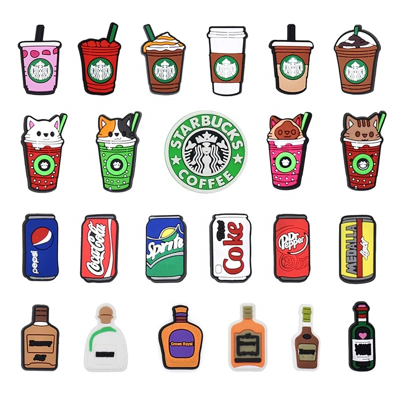 DIY coffee soda can beer croc shoe decoration charms for bracelet christmas gift wholesale, As pictures
DIY coffee soda can beer croc shoe decoration charms for bracelet christmas gift wholesale, As pictures