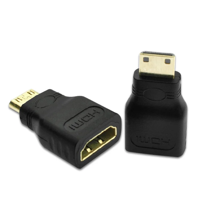

Gold plated 1080P mini HDMI male to HDMI(Type A) female adapter for HDTV, Black