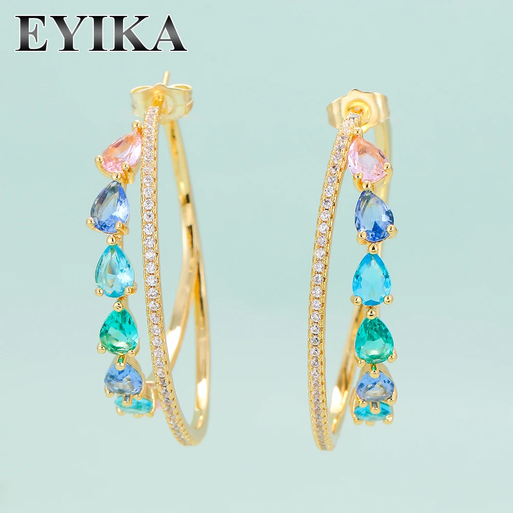 In stock! EYIKA brazil fashion earrings cz mix color C shaped hoop earrings colorful brincos semi joias, Gold;rhodium;rosegold;blackgun
In stock! EYIKA brazil fashion earrings cz mix color C shaped hoop earrings colorful brincos semi joias, Gold;rhodium;rosegold;blackgun