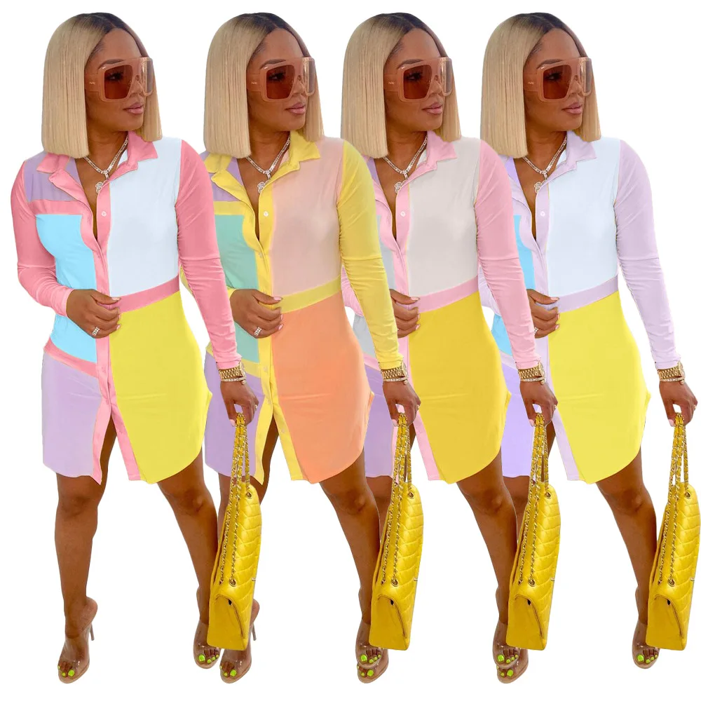 2021 New Arrivals Summer Long Sleeve Polo Collar Mini Blouse Dress Amazon Hot Fashion Single Breasted Square Plaid Shirt Dress
2021 New Arrivals Summer Long Sleeve Polo Collar Mini Blouse Dress Amazon Hot Fashion Single Breasted Square Plaid Shirt Dress