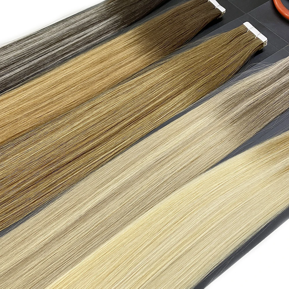 Healthy Thick End One Donor European Remy Human Hair Full Cuticle Ombre Color Tape In Hair Extension, Custom colors
Healthy Thick End One Donor European Remy Human Hair Full Cuticle Ombre Color Tape In Hair Extension, Custom colors