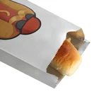 Wholesale BBQ chicken hot dog greaseproof takeaway aluminum foil lined paper bag for hot food