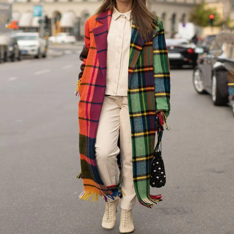 Wholesale Fashion Printed Plaid Color Women'S Cardigan Long Coat Turtleneck Warm Coat Long Coats Jacket Colorful 2021
Wholesale Fashion Printed Plaid Color Women'S Cardigan Long Coat Turtleneck Warm Coat Long Coats Jacket Colorful 2021