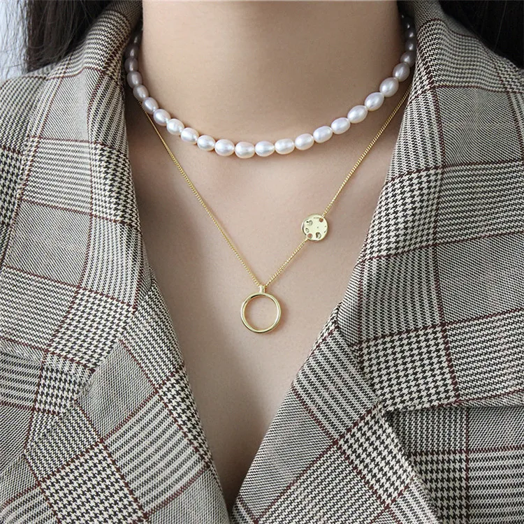 Personalized Sideways Disc Necklace 925 Sterling Silver Thick Geometric Round Circle Ring Pendant Necklace, As picture
Personalized Sideways Disc Necklace 925 Sterling Silver Thick Geometric Round Circle Ring Pendant Necklace, As picture