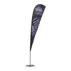 Promotional Outdoor Printed Business Advertising Teardrop Feather Beach Flag