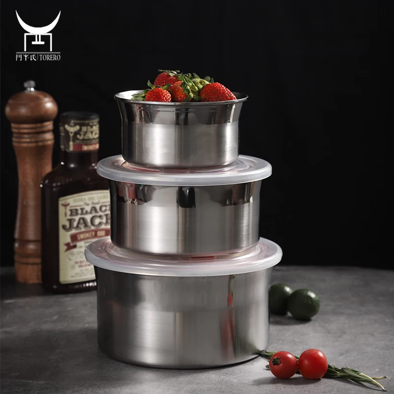 Round leak proof airtight food box reusable containers lunch box 304 stainless steel storage box with lid
Round leak proof airtight food box reusable containers lunch box 304 stainless steel storage box with lid