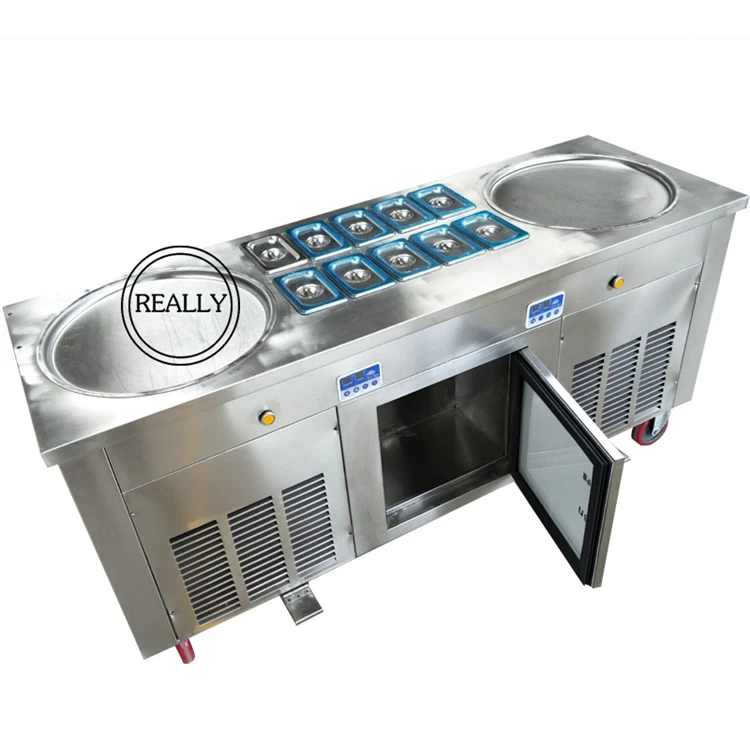 Double round pans fry ice cream machine roll/liquid nitrogen ice cream machine ice roll machine
Double round pans fry ice cream machine roll/liquid nitrogen ice cream machine ice roll machine