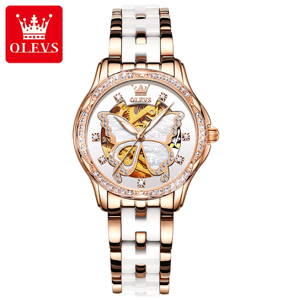 OLEVS 6622 OEM custom Diamond High Fashion Women Watch Gift Set Mechanical Wristwatch automatic Luxury woman Ceramic watches
OLEVS 6622 OEM custom Diamond High Fashion Women Watch Gift Set Mechanical Wristwatch automatic Luxury woman Ceramic watches