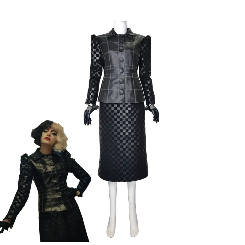 JCOSTNG Movie Cruella De Vil Cruella Cosplay Costume Outfits Black Suits Halloween Carnival Costumes, As picture shown
JCOSTNG Movie Cruella De Vil Cruella Cosplay Costume Outfits Black Suits Halloween Carnival Costumes, As picture shown