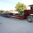 Low Price transport 40/60/80 tons Container 3 axle truck chassis frame low bed Skeleton Semi Trailer