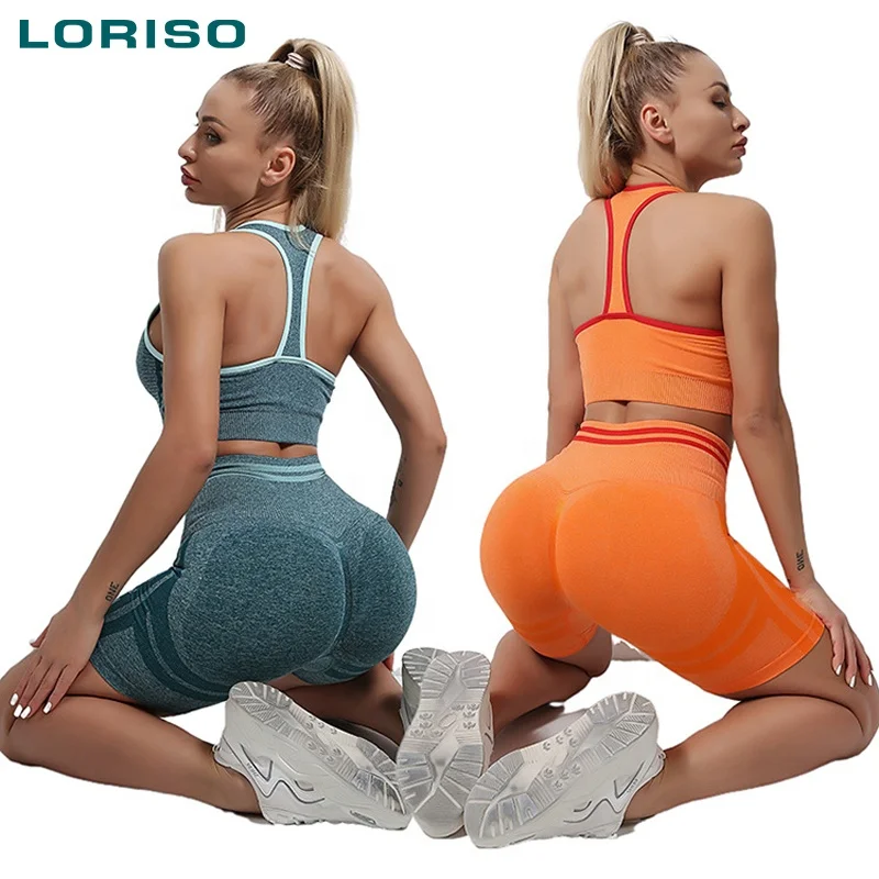 Women summer brazilian gym dryfit clothing seemless yoga spandex nylon workout short seamless biker shorts set, Multicolor optional
Women summer brazilian gym dryfit clothing seemless yoga spandex nylon workout short seamless biker shorts set, Multicolor optional
