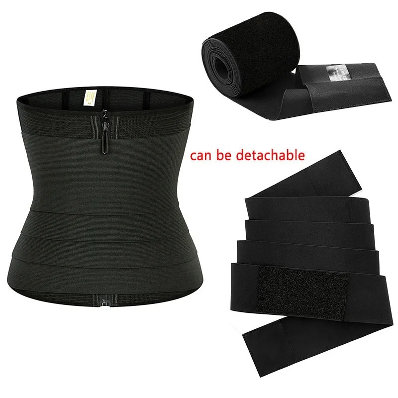 New Sexy Women Body Shaper Elastic Slimming 2 In 1 Waist Trainer Zipper Inside With Tummy Wrap
New Sexy Women Body Shaper Elastic Slimming 2 In 1 Waist Trainer Zipper Inside With Tummy Wrap
