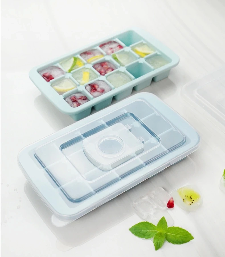 New arrived frozen food grade storage box square silicone creative mini ice cube frozen trays storage mold
New arrived frozen food grade storage box square silicone creative mini ice cube frozen trays storage mold