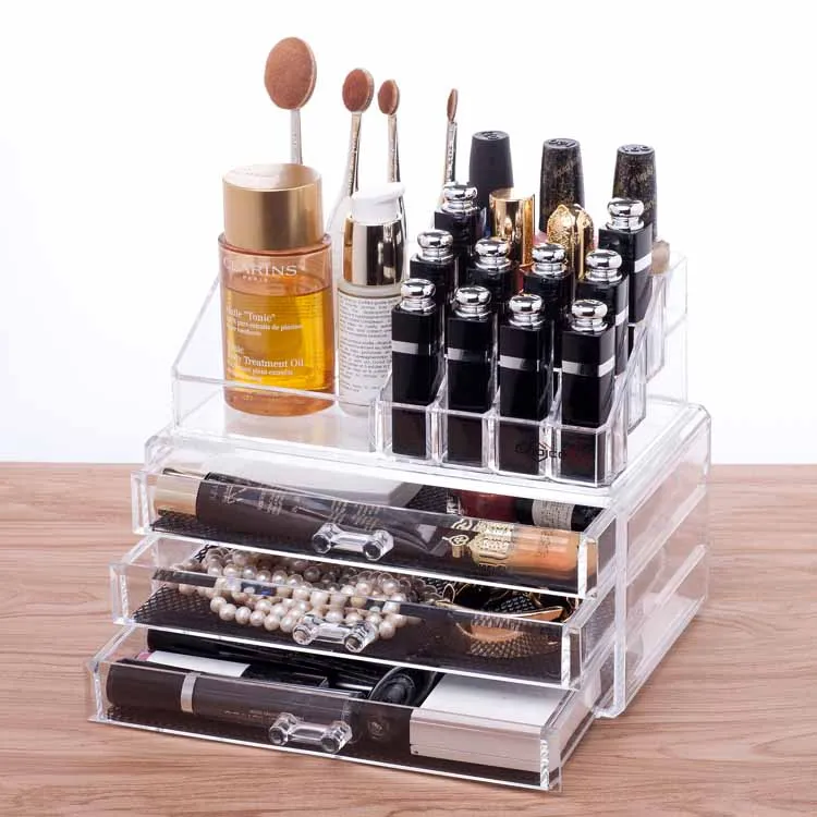 Pretty Dresser Top 3 Drawer Acrylic Makeup Organizer With Drawers, Clear or other colors
Pretty Dresser Top 3 Drawer Acrylic Makeup Organizer With Drawers, Clear or other colors