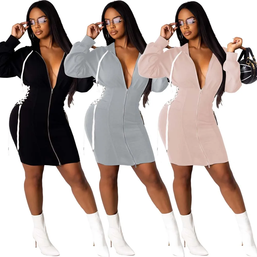 New Style Women Long Sleeves Full Zipper Body Shaper Tummy Lace up side Hooded Sweatshirt Mini Dress
New Style Women Long Sleeves Full Zipper Body Shaper Tummy Lace up side Hooded Sweatshirt Mini Dress