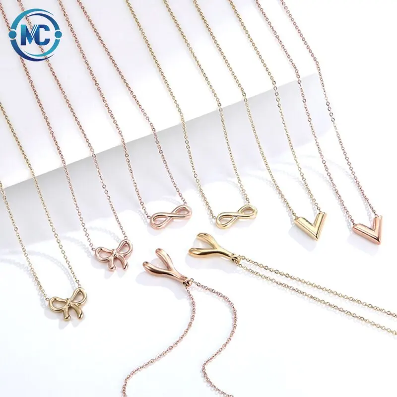 Fashion Korean Style Women Minimalist Necklace Stainless Steel V Shape Butterfly Bowknot Wishbone Infinity Necklace
Fashion Korean Style Women Minimalist Necklace Stainless Steel V Shape Butterfly Bowknot Wishbone Infinity Necklace