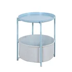 Table Tea Tray Table Living Room Furniture Bed Side Table Tray Table Round Modern Tea Coffee Table With Storage Bags