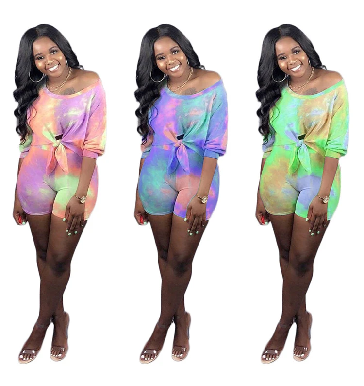 New Coming Sexy Summer Ladies Outfit Casual Short Sleeve Loose Tie Dyed Print Plus Size Women Short 2 Piece Set
New Coming Sexy Summer Ladies Outfit Casual Short Sleeve Loose Tie Dyed Print Plus Size Women Short 2 Piece Set