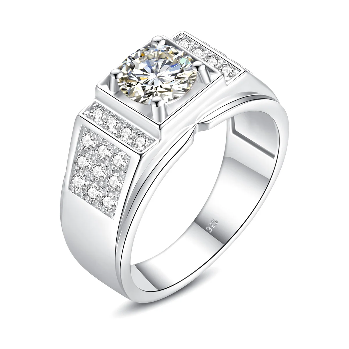 Luxury men's anillos 1 carat diamond solid sterling silver 925 engagement rings fine jewelry Father's Day moissanite ring men s
Luxury men's anillos 1 carat diamond solid sterling silver 925 engagement rings fine jewelry Father's Day moissanite ring men s