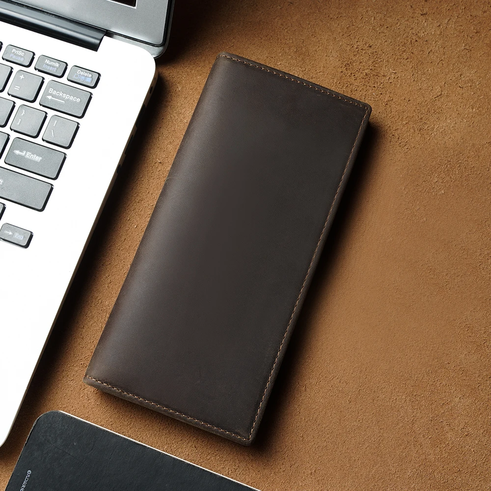 Tiding Vintage Custom Genuine Leather Men RFID Protection Blocking Wallet Slim Long Leather Wallet
Tiding Vintage Custom Genuine Leather Men RFID Protection Blocking Wallet Slim Long Leather Wallet