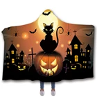 Wearable Sherpa throw blanket Multiple Colors hooded blanket for adults