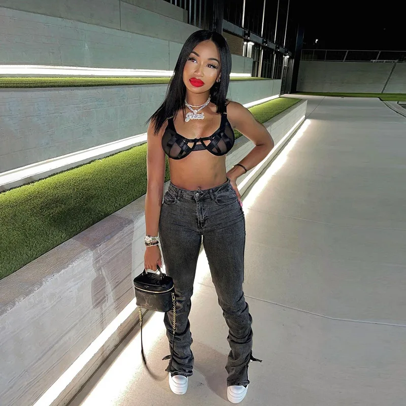 New Fall 2021 Women Clothes Ruched High Waist Jeans Denim Split Bottom Slim Fit Pants Stacked Jeans, Customized color
New Fall 2021 Women Clothes Ruched High Waist Jeans Denim Split Bottom Slim Fit Pants Stacked Jeans, Customized color