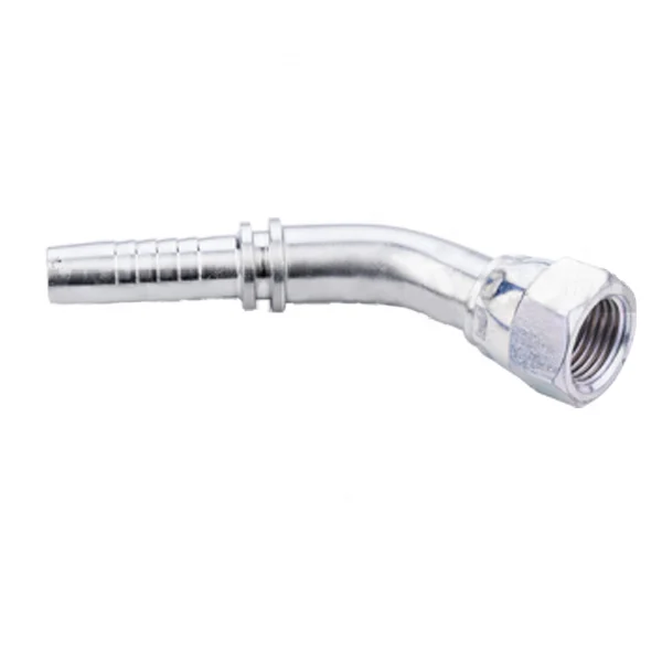 26741 45 degree JIC FEMALE 74CONE SEAT SAE J514 swaged hydraulic hose fitting
26741 45 degree JIC FEMALE 74CONE SEAT SAE J514 swaged hydraulic hose fitting