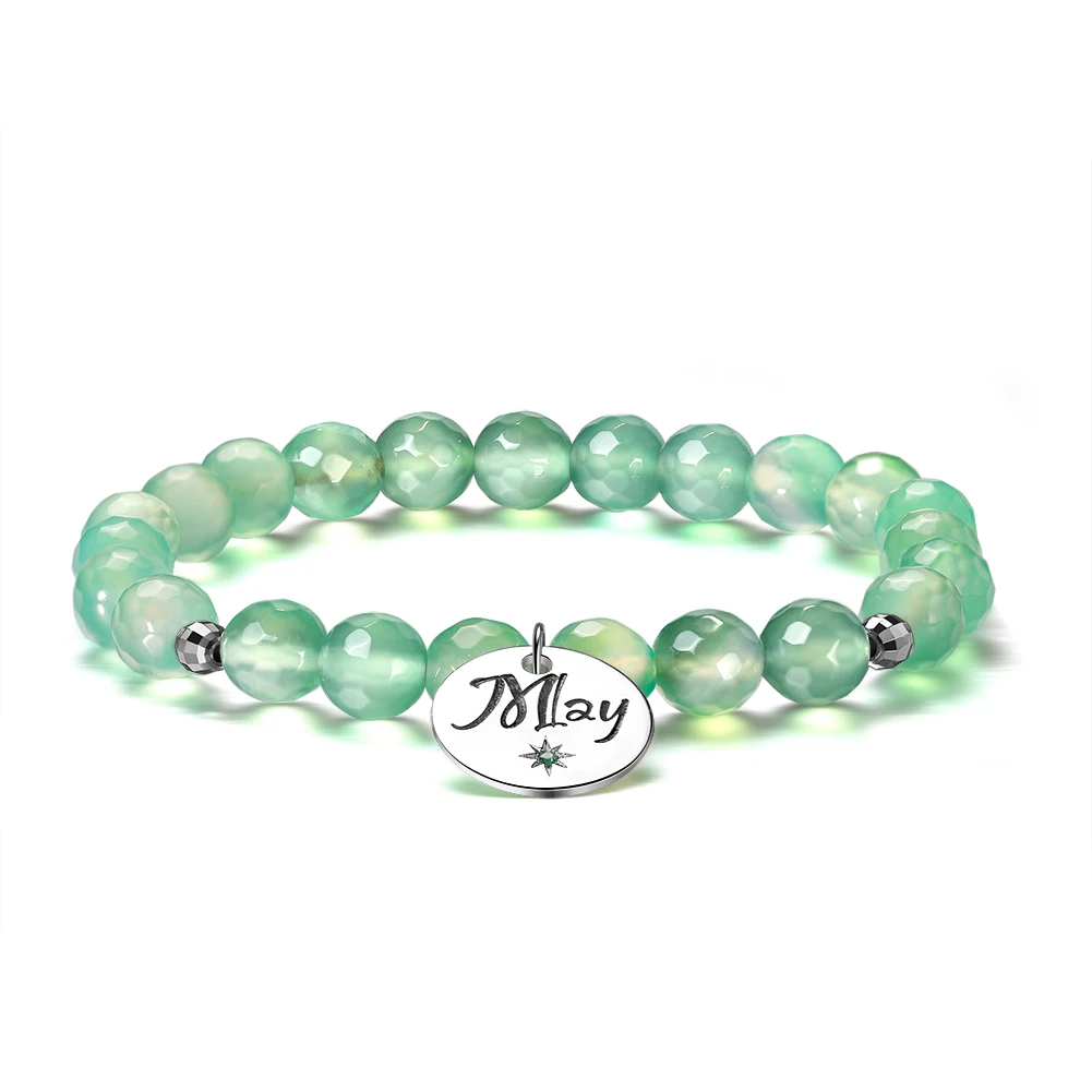 RINNTIN GMB05 8mm Faceted Natural Green Agate Round Beads 925 Sterling Silver Stretch Bracelet
RINNTIN GMB05 8mm Faceted Natural Green Agate Round Beads 925 Sterling Silver Stretch Bracelet