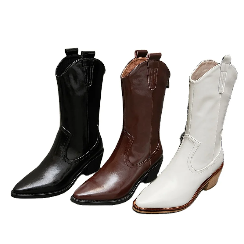 Universe M208 Factory Handmade Fashion Chunky Heel Pointed Boots Ladies Genuine Leather High Quality Women Boots, Black/white/wine red
Universe M208 Factory Handmade Fashion Chunky Heel Pointed Boots Ladies Genuine Leather High Quality Women Boots, Black/white/wine red