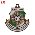 Custom Football Brass Plated Trophies Sports Soccer Medals