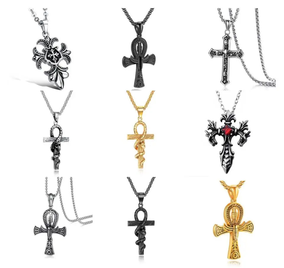 Gothic Vintage Christ Cross Pendant Necklace Vintage Punk Style Cross Amulet Jewelry Pendant Necklace, 3 color
Gothic Vintage Christ Cross Pendant Necklace Vintage Punk Style Cross Amulet Jewelry Pendant Necklace, 3 color