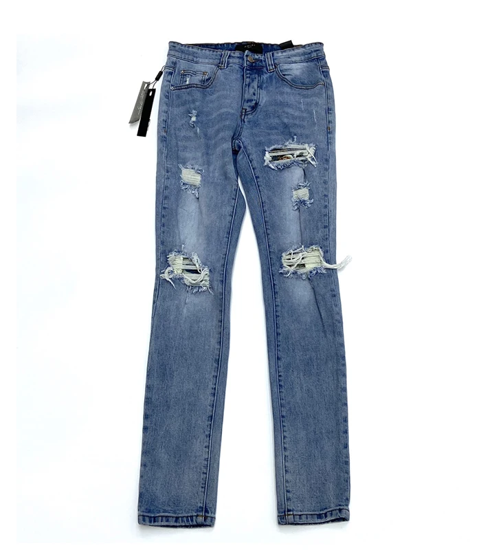 2021 summer new style fashion men jeans pants Blue patchwork holes slim super stretch pencil pants high quality men jeans
2021 summer new style fashion men jeans pants Blue patchwork holes slim super stretch pencil pants high quality men jeans