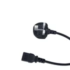 BS1363 ASTA 13A 250V H05VV-F pvc extension cable uk 3 pin female connector plug to iec c13 ac power cord
