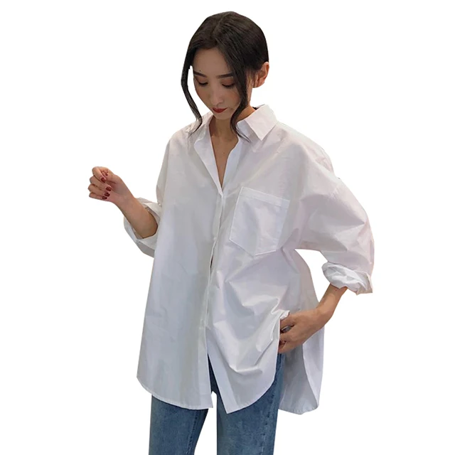 Wholesale Loose Casual White Pink Long Sleeve Shirts Female Plain Oversized Blouses Tops Womens Blusas
Wholesale Loose Casual White Pink Long Sleeve Shirts Female Plain Oversized Blouses Tops Womens Blusas