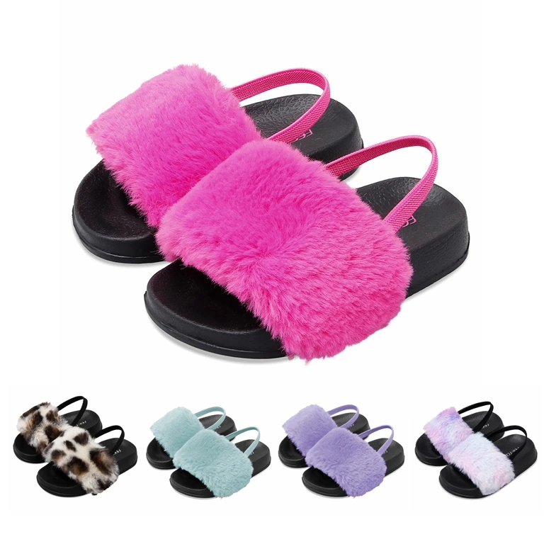 2021 NEW Wholesale toddler fur slides with strap multi color faux fur slides rainbow little girl fur slides, As picture
2021 NEW Wholesale toddler fur slides with strap multi color faux fur slides rainbow little girl fur slides, As picture