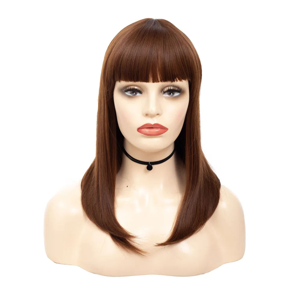 European and American Popular Women's Straight Machine Made Wigs Human Bob Charm Mid-Length Wig With Bangs
European and American Popular Women's Straight Machine Made Wigs Human Bob Charm Mid-Length Wig With Bangs