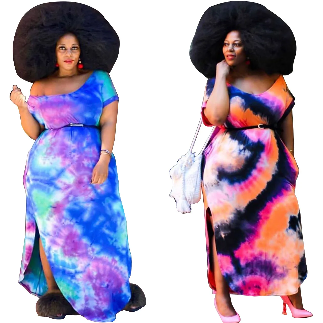 Tie-dye Print Short Sleeve Dress For Fat Women Summer 2021 Plus Size 5XL Casual Long Dress Women High Slit Maxi Dress Dropship, Blue , multicolor
Tie-dye Print Short Sleeve Dress For Fat Women Summer 2021 Plus Size 5XL Casual Long Dress Women High Slit Maxi Dress Dropship, Blue , multicolor