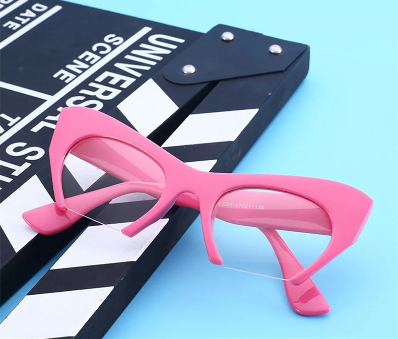 Half frame Sunglasses Fashion Women Cat Eye Glasses frame Female Plastic Matte Black Eyewear Frames Women's Glasses Retro, Custom colors
Half frame Sunglasses Fashion Women Cat Eye Glasses frame Female Plastic Matte Black Eyewear Frames Women's Glasses Retro, Custom colors