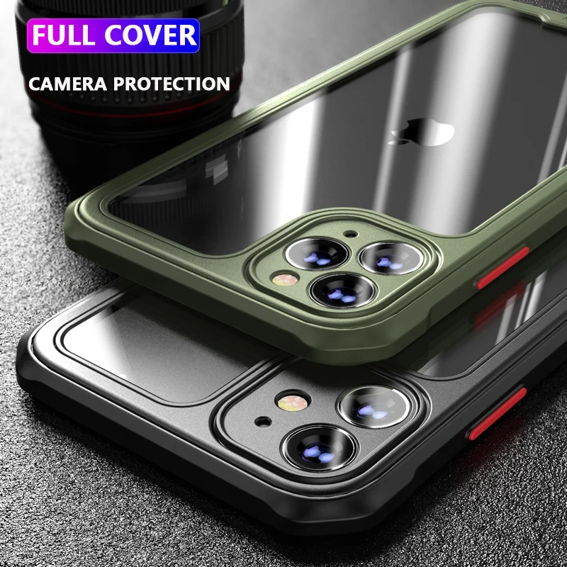 Luxury Armor Phone Case For iPhone 13 12 11 Pro Max X XR XS Max 7 8 Plus Shockproof Bumper Transparent Full Cover Cases Coque, 4 colors
Luxury Armor Phone Case For iPhone 13 12 11 Pro Max X XR XS Max 7 8 Plus Shockproof Bumper Transparent Full Cover Cases Coque, 4 colors