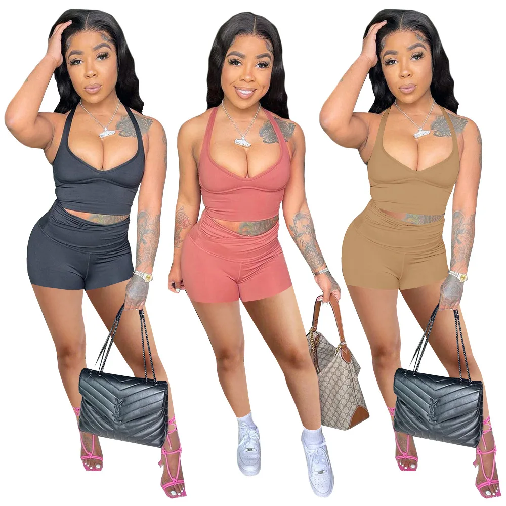 2021 New Arrivals Fashion Women Casual Sleeveless Fitness Bra Short Pants 2 Pieces Set Solid Ribbed Yoga Tracksuit, Picture show
2021 New Arrivals Fashion Women Casual Sleeveless Fitness Bra Short Pants 2 Pieces Set Solid Ribbed Yoga Tracksuit, Picture show