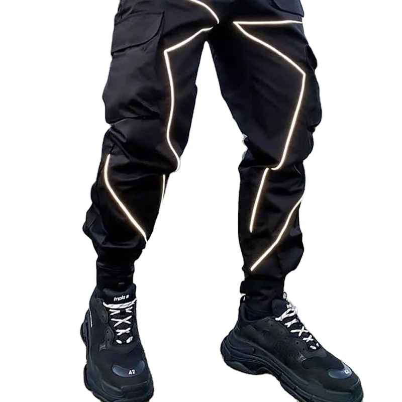 2021 Trendy muscle fitness men's trousers autumn winter new reflective strip running sports casual mens cargo sweatpants, Customized color
2021 Trendy muscle fitness men's trousers autumn winter new reflective strip running sports casual mens cargo sweatpants, Customized color