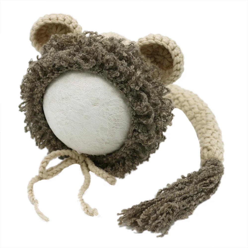 2PCS For One Pack A Cute Newborn Baby Hat With Lion Tail Decorative Items For Baby Photo Shoot
2PCS For One Pack A Cute Newborn Baby Hat With Lion Tail Decorative Items For Baby Photo Shoot