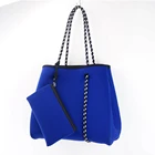 2020 Beach Tote Bag Fashion Perforated Colorful Neoprene Bag handbags for women