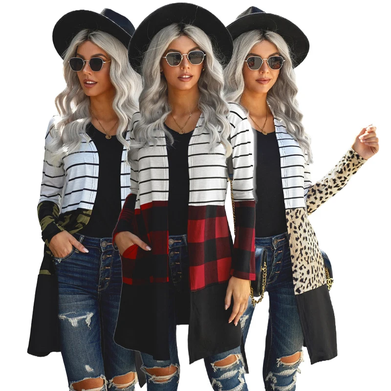 Factory Directly Wholesale Open Front Colorblock Pockets Plus Size Custom Sweater Cardigan Women's
Factory Directly Wholesale Open Front Colorblock Pockets Plus Size Custom Sweater Cardigan Women's