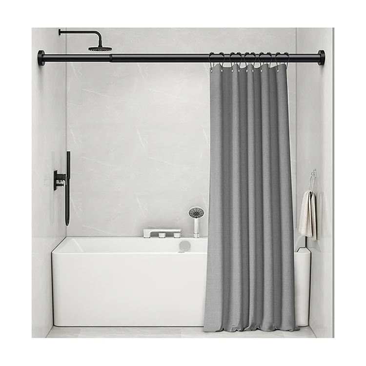 Adjustable Shower Curtain Rod Aluminum Metal No-Drilling Hot Sell Rods, Black/white/gold/silver
Adjustable Shower Curtain Rod Aluminum Metal No-Drilling Hot Sell Rods, Black/white/gold/silver