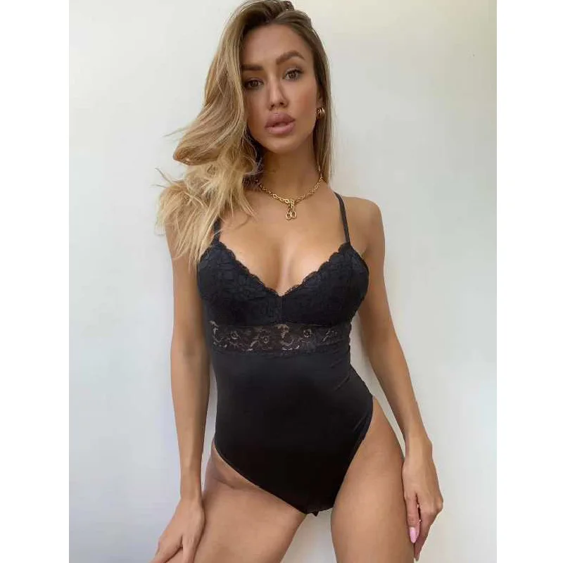 Private label OEM custom bodysuit black lace sleeveless bra and panties one piece women sexy lingerie underwear set, Customized
Private label OEM custom bodysuit black lace sleeveless bra and panties one piece women sexy lingerie underwear set, Customized